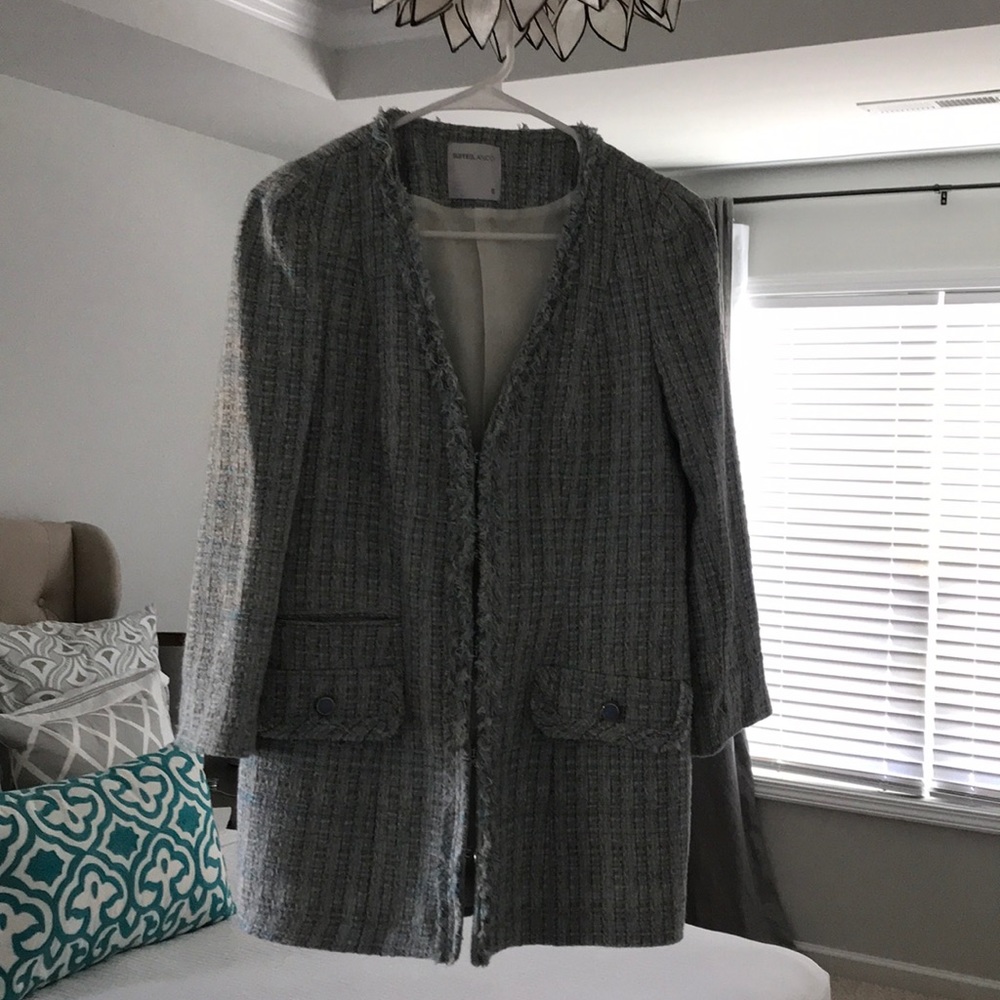 Suite Blanco Light Blue Tweed Blazer